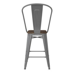 Dorel Luxor Counter Stool In Metal Silver, 2 Pieces - thumbnail 5