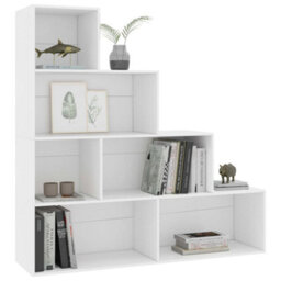 Berkfield Book Cabinet/room Divider White 155X24X160 Cm Engineered Wood - thumbnail 3