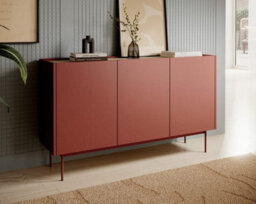 Arte Frisk - Chic Sideboard Cabinet (H830mm W1440mm D37mm) With Ample Storage In Clay Red