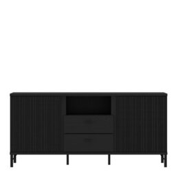 Furniture To Go Lusaka Tv Cabinet 2 Door 2 Drawer In Black Graphite - thumbnail 2