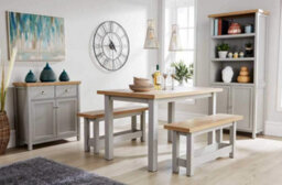 Home Source Avon 2 Drawer With Undershelf 36mm Thick Top Hallway Console Table Grey - thumbnail 3