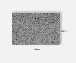 Prime Floor Anti Slip Pvc Loofah Shower Mat - Anti Mould Washable Bath Mat Rectangular 60X40Cm Grey - thumbnail 5