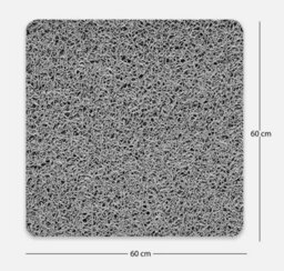 Prime Floor Anti Slip Pvc Loofah Shower Mat - Anti Mould Washable Bath Mat Rectangular 60X40Cm Grey - thumbnail 2