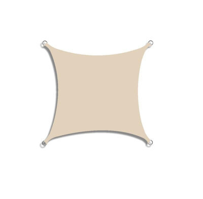 Beige 2X4M Rectangular Oxford Shade Sail 95% Uv Protection Waterproof - image 1