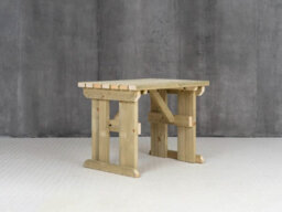 Arbor Garden Solutions Hollies Wooden Garden Table, Outdoor Pinic Dining Desk(4Ft, Natural Finish) - thumbnail 2