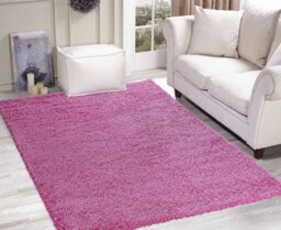 Modern Extra Large Small Soft 5Cm Shaggy Non Slip Bedroom Living Room Carpet Runner Area Rug - Pink 120 X 170 Cm - thumbnail 4