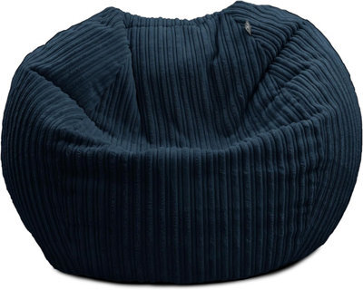 rucomfy Beanbags Rucomfy Indoor Classic Kids Bean Bag Chair - Navy Jumbo Cord Slouchbag - image 1