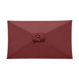 VRUC Replacement Parasol Fabric Umbrella Canopy Cover For 3X2M 6 Arm Parasols Wine Red - thumbnail 2