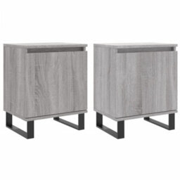 Berkfield Bedside Cabinets 2 Pcs Grey Sonoma 40X30X50 Cm Engineered Wood - thumbnail 2