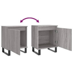 Berkfield Bedside Cabinets 2 Pcs Grey Sonoma 40X30X50 Cm Engineered Wood - thumbnail 9