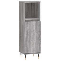 Berkfield 3 Piece Bathroom Cabinet Set Grey Sonoma Engineered Wood - thumbnail 5