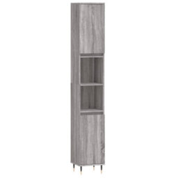 Berkfield 3 Piece Bathroom Cabinet Set Grey Sonoma Engineered Wood - thumbnail 7