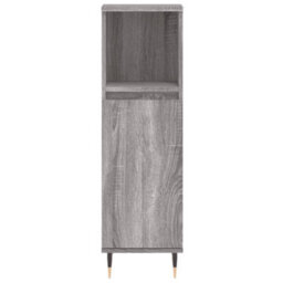 Berkfield 3 Piece Bathroom Cabinet Set Grey Sonoma Engineered Wood - thumbnail 6