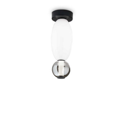 Ideal Lux Lumiere Integrated Led Semi Flush Light Black 1450Lm 3000K