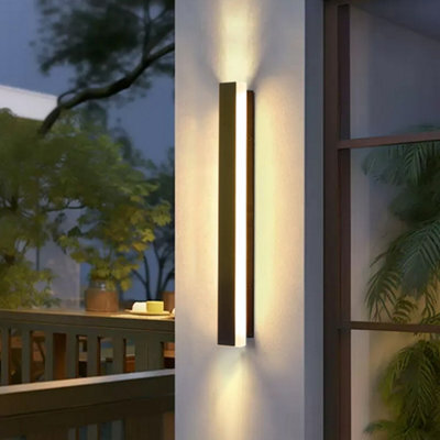 Living And Home 18W Outdoor Strip Led Wall Light, Warm White Light, Side-Emitting Wall Light - image 1