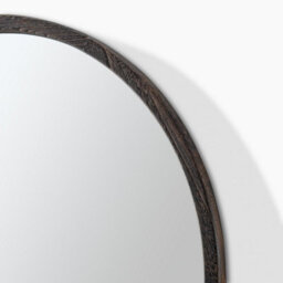 Furniturebox Uk Valerie Walnut Wood Medium 110X80Cm Overmantle Arch Mirror - thumbnail 6