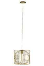 Orsina Gold Finish Pendant Lamp, Openwork Iron Lighting Fixture For Ceilings, Contemporary Luxe Pendant Light - thumbnail 1