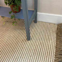 Second Nature Online Colva Thin Rug Cotton And Jute Yarn In Natural Striped Design / 70 Cm X 200 Cm - thumbnail 6