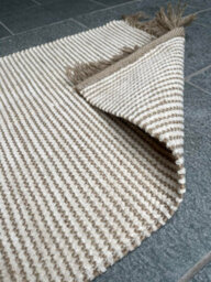 Second Nature Online Colva Thin Rug Cotton And Jute Yarn In Natural Striped Design / 70 Cm X 200 Cm - thumbnail 9