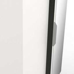 FurniComp LTD Furnicomp Chicago Matt White 2 Door 80Cm Narrow Compact Mirrored Wardrobe - thumbnail 5