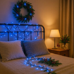 HSD 100 Led Blue & White String Lights (6.9M) - Battery Fairy Lights For Christmas, Weddings, And Home Decor - thumbnail 5