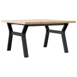 Berkfield Coffee Table Y-Frame 80X80X45.5 Cm Solid Wood Pine And Steel - thumbnail 6