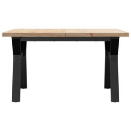 Berkfield Coffee Table Y-Frame 80X80X45.5 Cm Solid Wood Pine And Steel - thumbnail 4