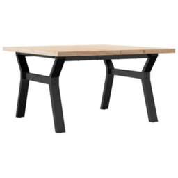Berkfield Coffee Table Y-Frame 80X80X45.5 Cm Solid Wood Pine And Steel - thumbnail 2