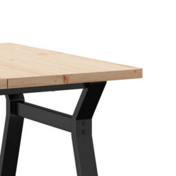 Berkfield Coffee Table Y-Frame 80X80X45.5 Cm Solid Wood Pine And Steel - thumbnail 7