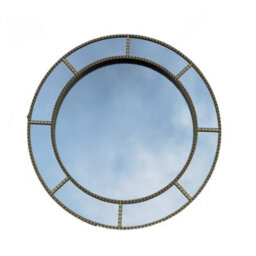 Biznest Gold Round Shape Window Style Wall Mirror Simply Stylish