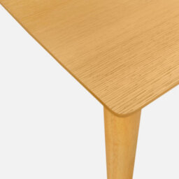 Sweeek - Lina Rectangular Extendable Dining Table In Rubberwood And Natural Oak Veneer 4 To 6 Seats 110/140 X 100 X 75 Cm - thumbnail 6