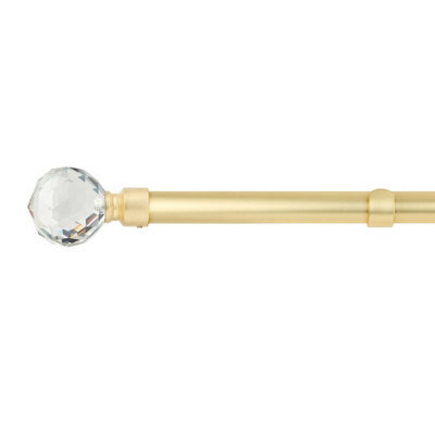 Unknown 16-19mm Cristalla Extendable Eyelet Metal Curtain Pole Set Gold 160-300Cm - image 1