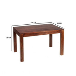 Dakota Mango Wooden 4Ft Medium Dining Table Set With 4 Chairs - thumbnail 5