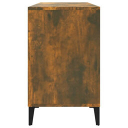 Berkfield Shoe Cabinet Smoked Oak 102X36X60 Cm Engineered Wood - thumbnail 6