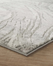 Novu Modern Abstract Living Room Area Rug Metallic Sheen- Stream Grey 200Cm X 290Cm - thumbnail 4