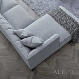 Aluxo Cooper Boucle Left Hand Corner Sofa Lhf 5 Seater Dolphin Grey Medium Firm - thumbnail 4