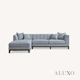 Aluxo Cooper Boucle Left Hand Corner Sofa Lhf 5 Seater Dolphin Grey Medium Firm - thumbnail 7