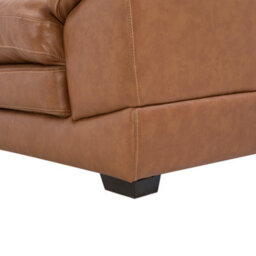 Beliani Sofa 3 Seater Horten Leather Golden Brown - thumbnail 8