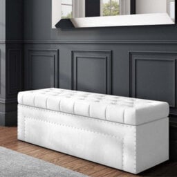 Duke Chesterfield 150Cm Brown Naples Ottoman Storage Box - Upholstered Multifunctional Blanket Box - thumbnail 3