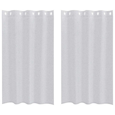Berkfield Modern Curtains With Curtains 2 Pcs Light Gray Polyester
