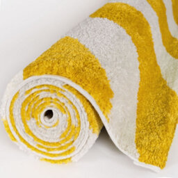 The Rugs Joli Yellow And White Wavy Rug Soft Dense Pile Easy To Clean And Pet Friendly For Living Rooms And Bedrooms - thumbnail 7