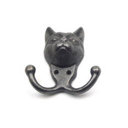 Oakcrafts - Antique Cast Iron Novelty Cat Coat Hook - 110mm X 100mm - thumbnail 1