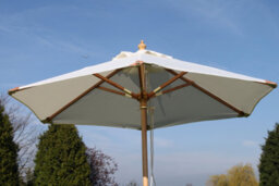 Garden Market Place Hardwood Garden Parasol Umbrella - 2M Wide - (Cream) - thumbnail 3