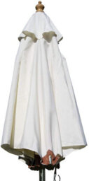 Garden Market Place Hardwood Garden Parasol Umbrella - 2M Wide - (Cream) - thumbnail 1