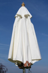 Garden Market Place Hardwood Garden Parasol Umbrella - 2M Wide - (Cream) - thumbnail 2