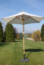 Garden Market Place Hardwood Garden Parasol Umbrella - 2M Wide - (Cream) - thumbnail 5