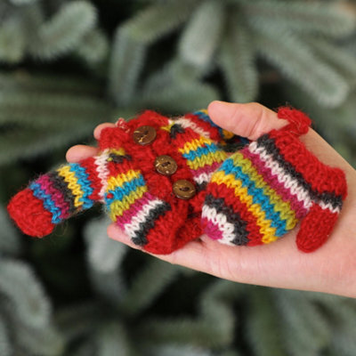 Dibor Set Of 2 Fairtrade Knitted Jumper & Stocking Decorations - image 1