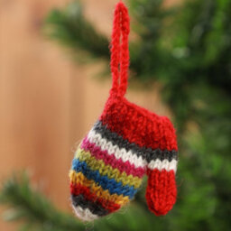 Dibor Set Of 2 Fairtrade Knitted Jumper & Stocking Decorations - thumbnail 4