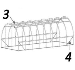 Crocodile Trading 8M X 3M (27' X 10' Approx) Pro+ Green Poly Tunnel - thumbnail 3