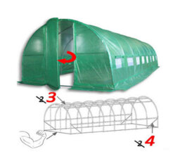 Crocodile Trading 8M X 3M (27' X 10' Approx) Pro+ Green Poly Tunnel - thumbnail 2
